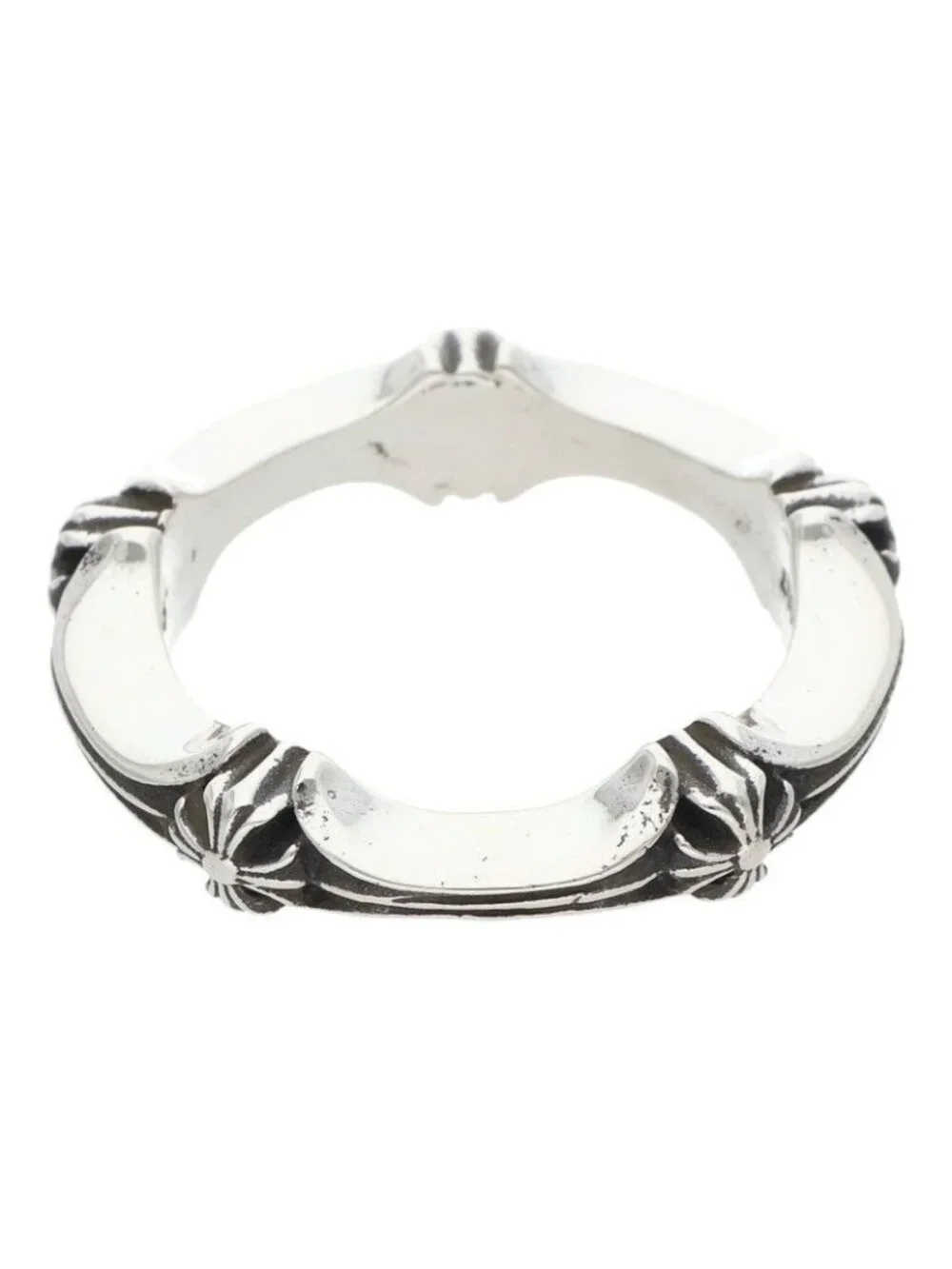 Chrome Hearts Plus and Bone Ring and Silver